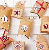 24 Adventskalender Zahlen rot weiß kariert - 2