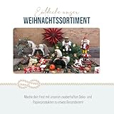 24 Adventskalender Zahlen rot weiß kariert - 6