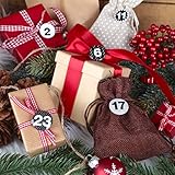 24 Adventskalender Buttons in schwarz weiß - 2
