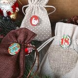 24 Adventskalender Buttons in rot und grün - 3